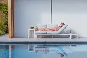 STAY FLEX Triple Sofa Stone/white frame