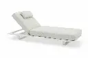STAY FLEX Single sunlounger stone/white (frame)
