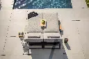 STAY FLEX Double sunlounger charcoal legs