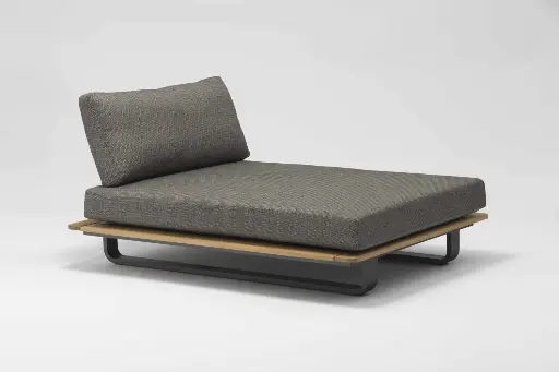 STAY NATURAL LOUNGER charcoal -dark grey/green rope