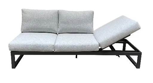 STAY FLEX Triple Sofa Stone/charcoal frame