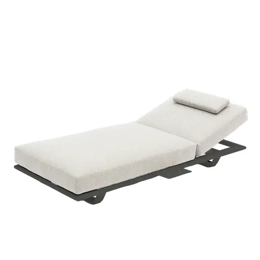 STAY FLEX Single sunlounger charcoal legs