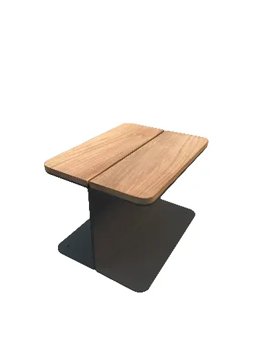 STAY FLEX Teak side table charcoal