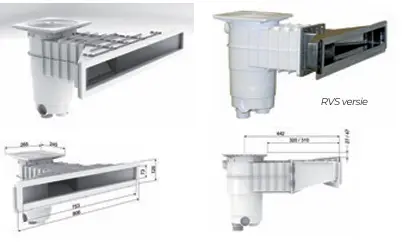 A800 Design skimmer Grijs