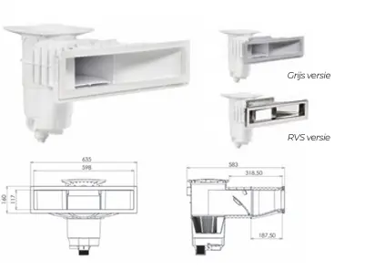 A600 Design skimmer Wit