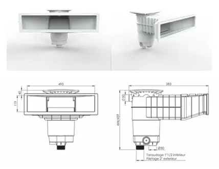 A500 Design skimmer grijs